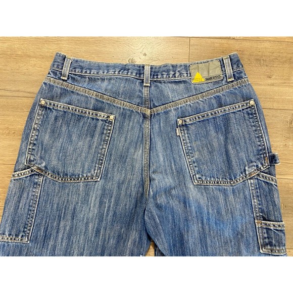 Levi's Silvertab Jeans Mens Size 36x34 Blue Denim Carpenter Wide Leg 90s Vintage - Picture 10 of 11